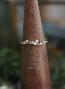 《星轨》天体旋律S925纯银镀金行星运转戒指 生日礼物复古风繁星