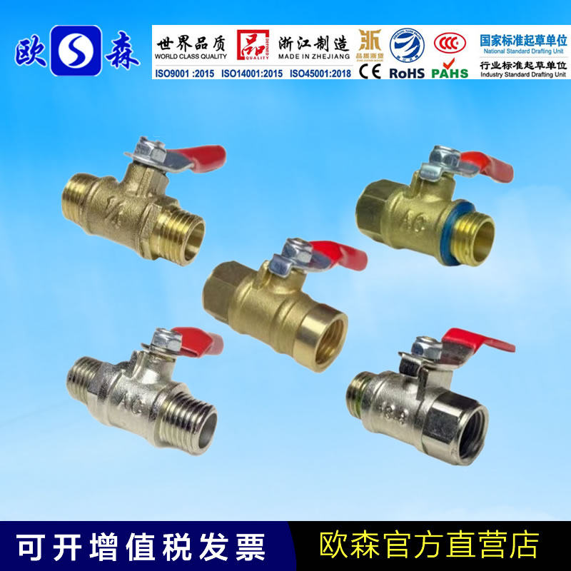 球阀开关全铜 打药泵高压管三缸柱塞泵胶管接头 止水 阀门配件