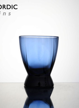 北欧极简！蓝色四方小杯 哥本哈根蓝中古杯 小高台闻香酒杯洋酒杯