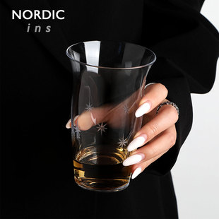 北欧极简!宇宙稚眼杯 中古杯水晶玻璃杯威士忌嗨棒杯洋酒杯啤酒