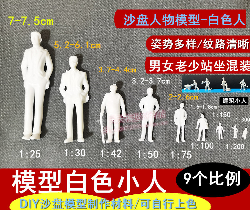 建筑模型沙盘制作材料迷你人物