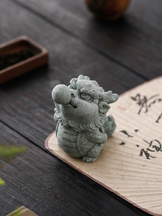 创意小麒麟线香插香托香器摆件卡通可爱泡泡龙鱼缸造景桌面装饰品