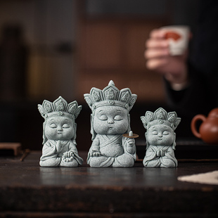 禅意宝宝佛茶宠摆件文创一定赚我佛持杯佛像客厅桌面装饰创意礼品