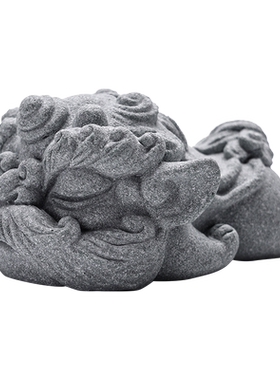 青砂石茶宠茶玩可爱桌面小狮子