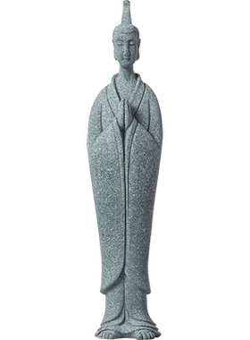 青砂石造景新中式桌面飞天男菩萨