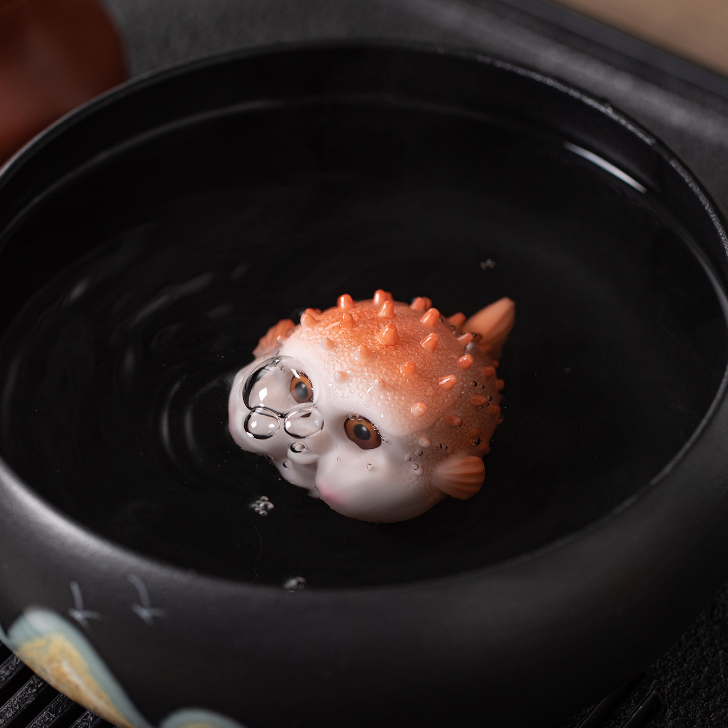 创意变色吐泡泡河豚茶宠摆件可养有趣茶玩白菜猪动物茶桌茶盘装饰,餐饮具,茶宠摆件,淘宝优惠券,粉丝福利购,淘宝优惠卷