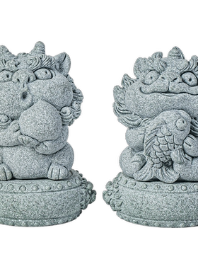 青砂石祝福新中式桌面年年有鱼