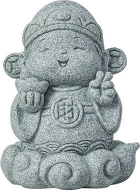 青砂石招财中式桌面观音如来摆件