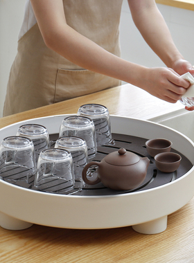 茶盘托盘家用2022新款客厅家用小型茶台茶具功夫干泡沥水单独茶杯