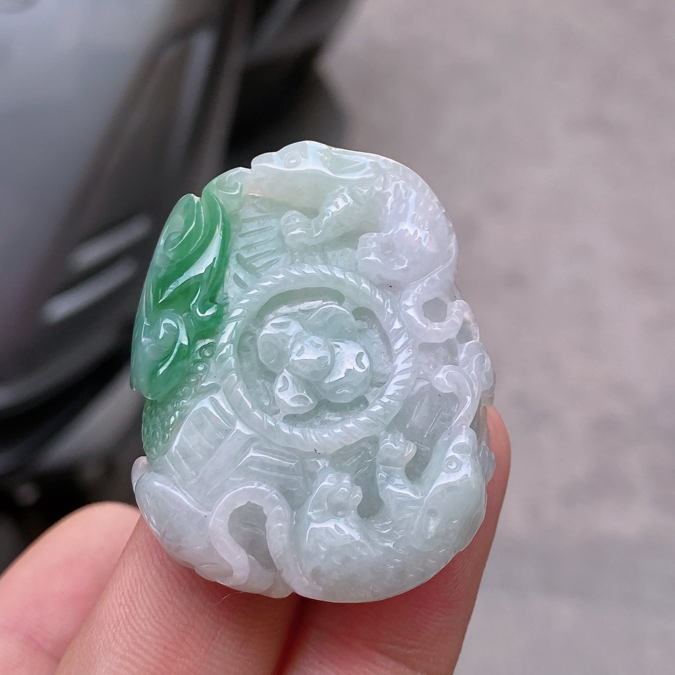 四会翡翠缅甸A货冰种飘绿绿  鼠 招财进宝  假一罚三