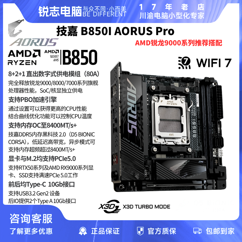 技嘉B850IAORUSPRO主板性能套