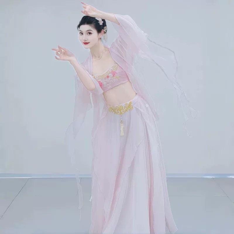 新款仙气飘逸古典舞大摆练功服女