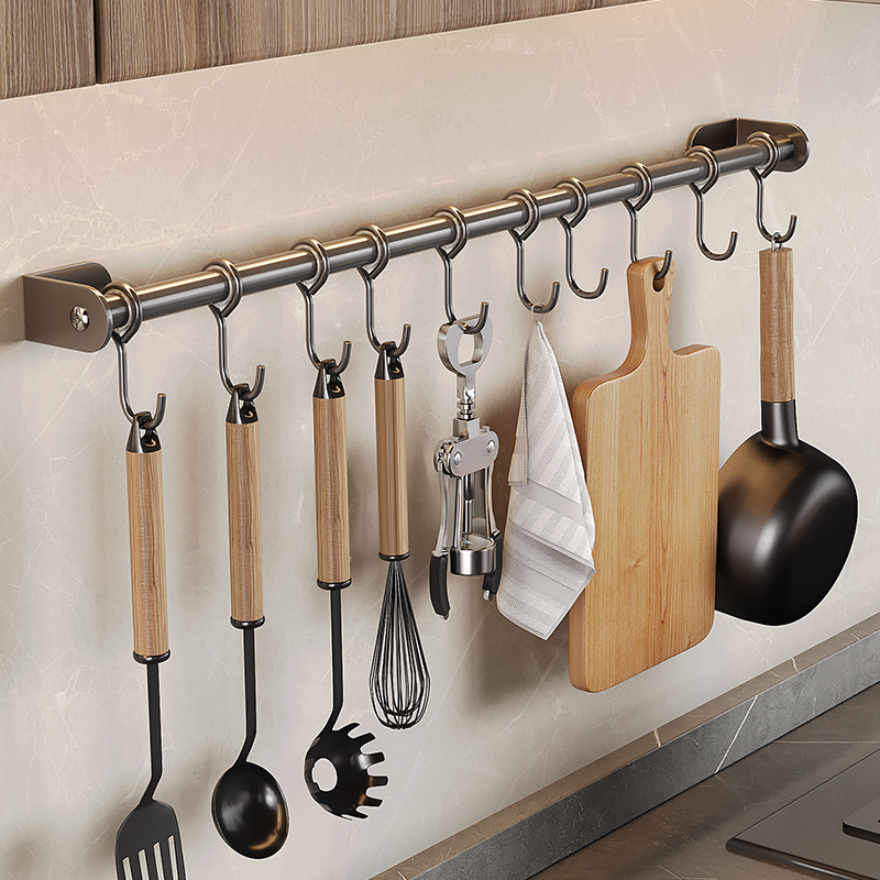 厨房挂钩免打孔挂杆挂架