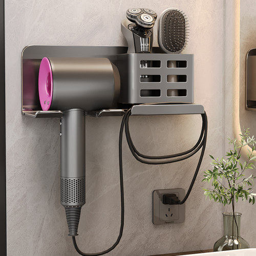 吹风机置物架 免打孔浴室挂架卫生间电吹风支架子 家用风筒收纳架