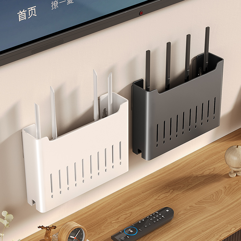 路由器放置架免打孔收纳盒