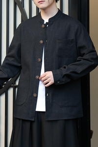 2025男女新款秋冬季夹克棉麻外套大码宽松汉服立领长袖衫1177-P85图片