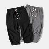 2025春夏款休闲裤风棉麻裤男士大码纯色宽松九分裤8015p50，男装休闲裤，电商A016