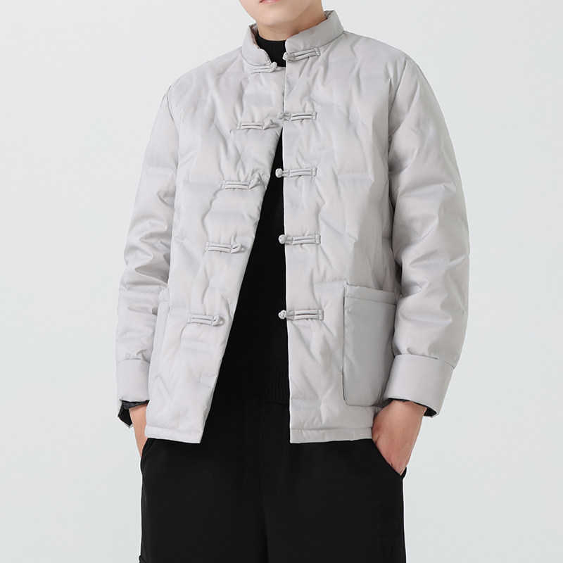 羽绒服冬季男士唐装风复古立领外套短款中式保暖上衣1170p215,男装羽绒服,电商A016