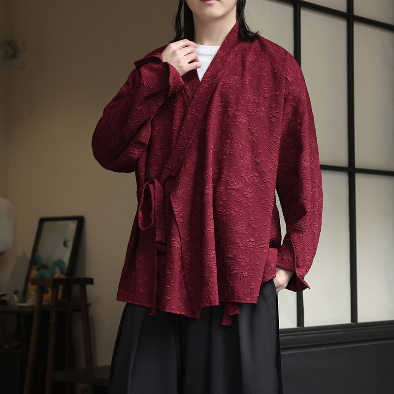 风休闲外套2025春汉服大码开衫新中式立领长袖外袍男1188-P65图片