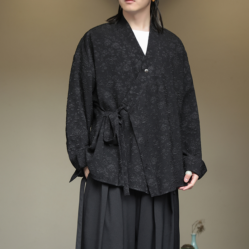 新中式夹克开衫外套风复古汉服男装长袖防晒服衬衫1188-P65，男装夹克，电商A016