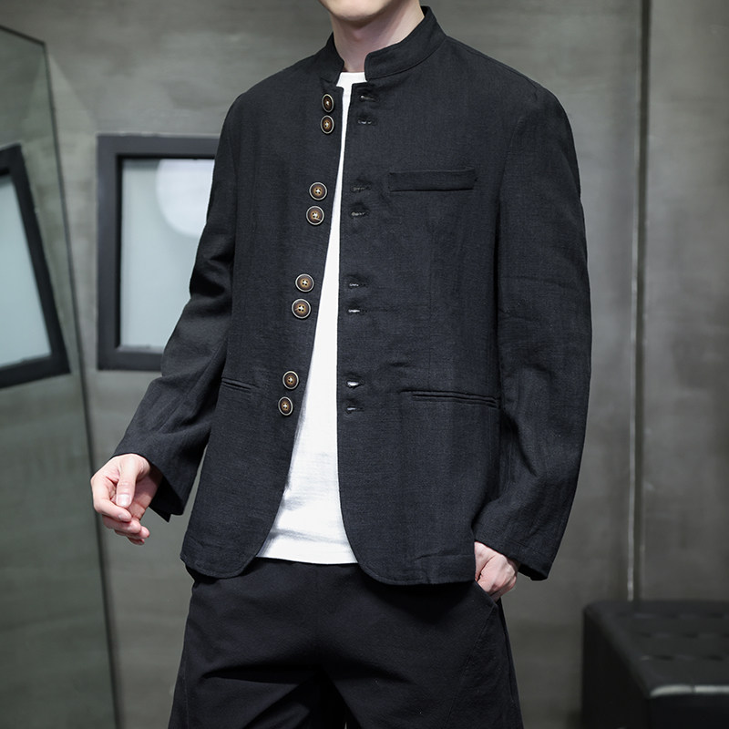夹克秋冬季男女新款长袖外套大码棉麻上衣休闲西装汉服1178-P120,男装夹克,电商A016