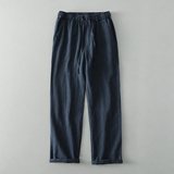 棉麻休闲加绒裤2025秋冬款男长裤加厚保暖直筒裤子潮8208加绒-P85，男装棉衣，电商A016