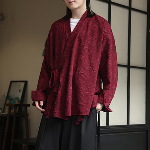风休闲外套2025春汉服大码开衫新中式立领长袖外袍男1188-P65图片