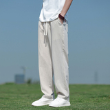 冰丝裤风男裤子夏季纯色休闲裤直筒裤九分裤潮8262-p55，男装休闲裤，电商A016
