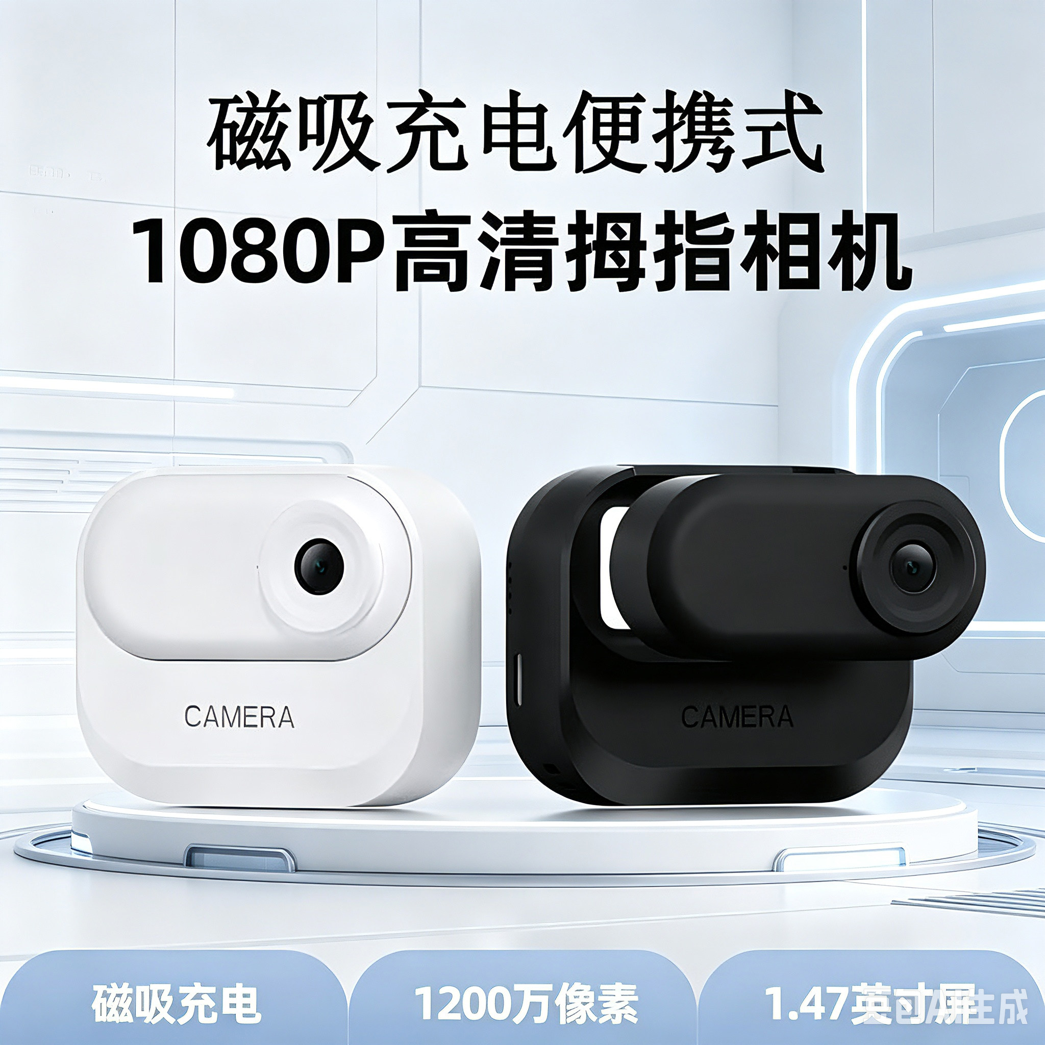 拇指运动相机磁吸挂脖防抖随身校园学生党vlog户外骑行拍摄记录仪