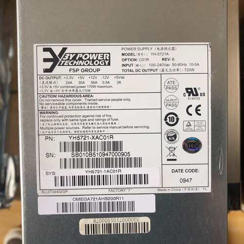 议价3Y POWER YH-5721A冗余电源模块，YM-272
