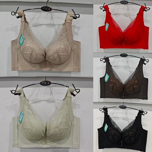加高侧收副乳无磁无钢圈中厚B杯女内衣5625调整型聚拢蕾丝文胸罩