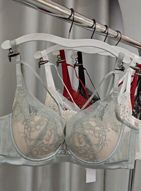 法式蕾丝无钢托文胸女士聚拢芒果B罩杯性感时尚内衣大胸显小8602