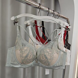 法式蕾丝无钢托文胸女士聚拢芒果B罩杯性感时尚内衣大胸显小8602