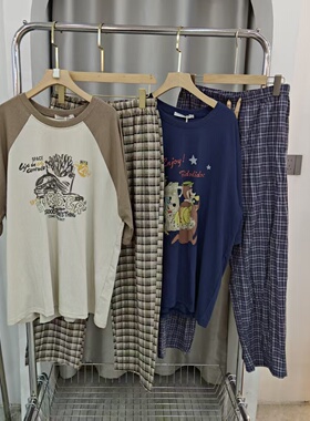 短袖长裤男士圆领睡衣8025宽松舒适柔软可外穿休闲家居服套装8029