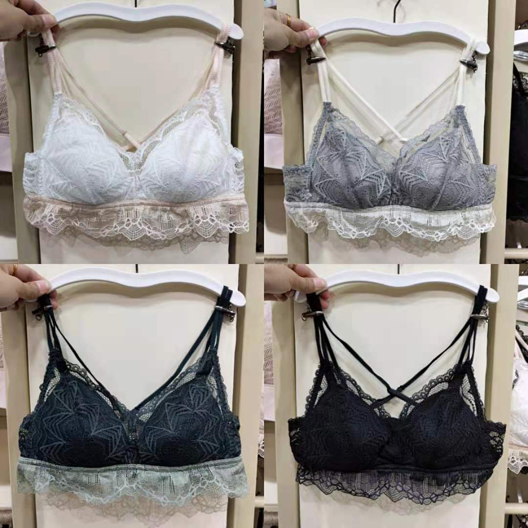 8111乳胶A杯B薄透气蕾丝贴胸软糯舒适无钢圈文胸柔软包裹胸型内衣
