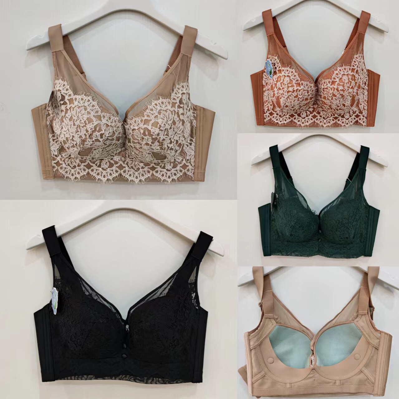 新款海藻纤维大胸显小c杯文胸a131女聚拢收副乳上托性感舒适内衣