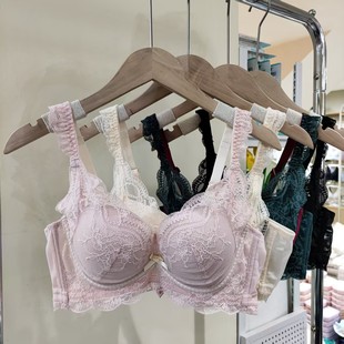 上薄下厚小胸聚拢AB杯蕾丝内衣无钢圈加宽侧收亲肤透气文胸罩3326