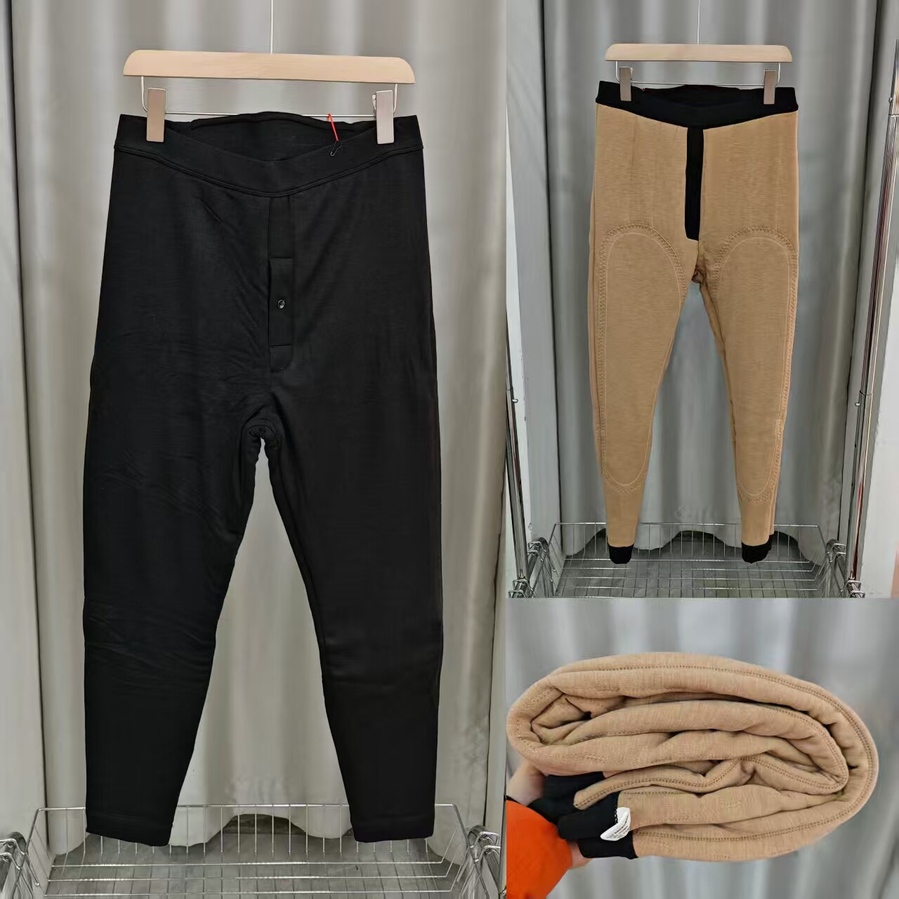 冬季男士驼绒加厚保暖打底棉裤