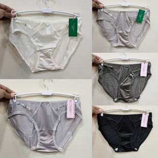 3333轻奢缎面文胸配套内裤女士性感光滑中腰包臀三角底裤69123