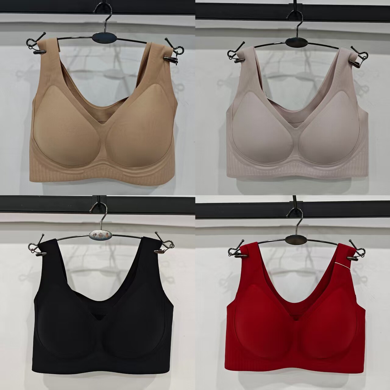 无钢圈固定杯美背收副乳文胸