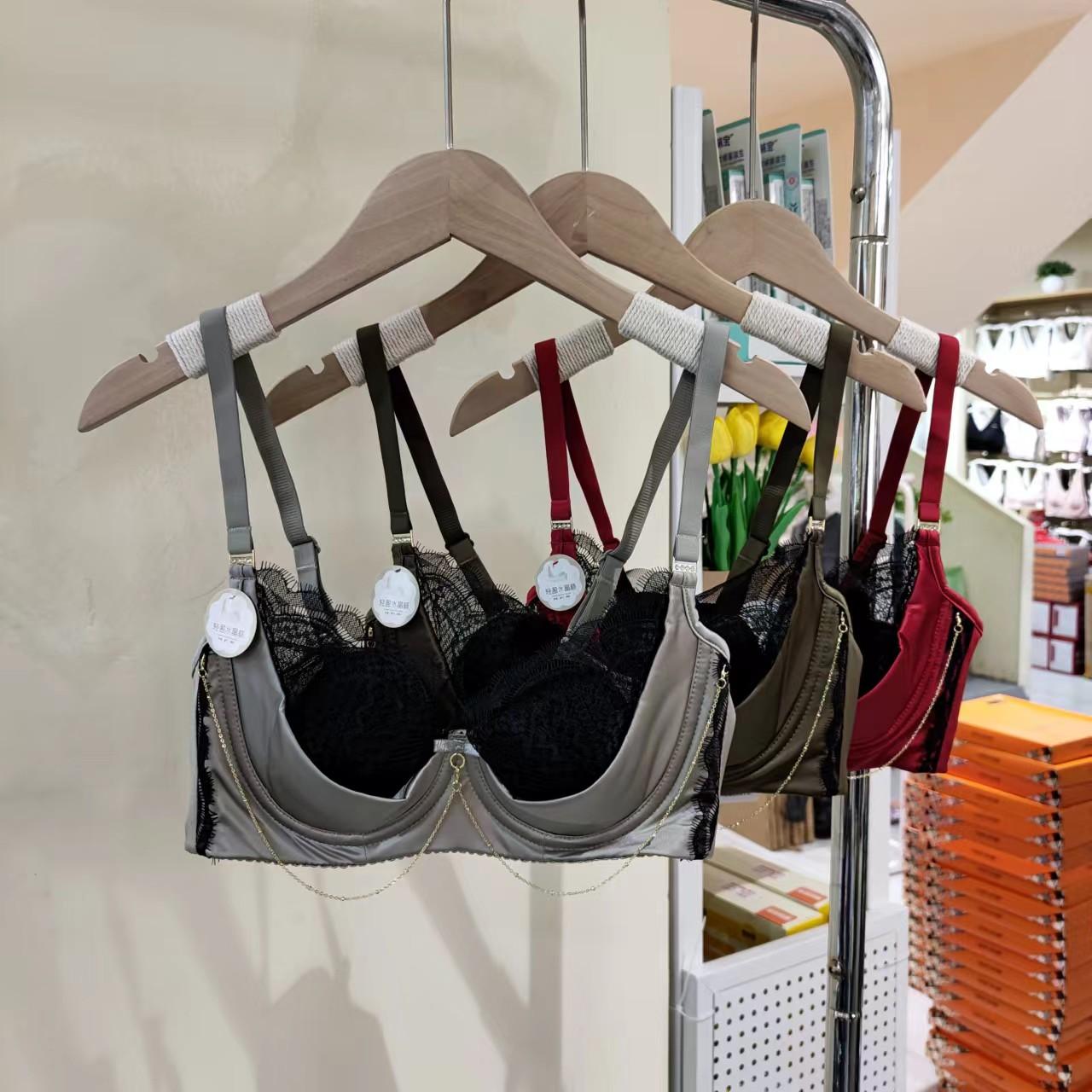 法式睫毛蕾丝网纱内衣显小文胸罩