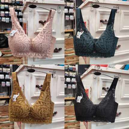新品 8734薄C杯无钢圈聚拢收副乳文胸无磁乳胶舒适无痕女士内衣