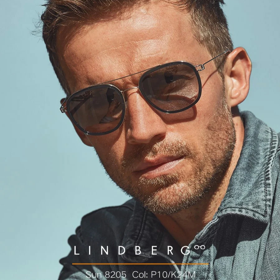 LINDBERG 8205林德伯格时尚休闲墨镜超轻钛丝太阳镜