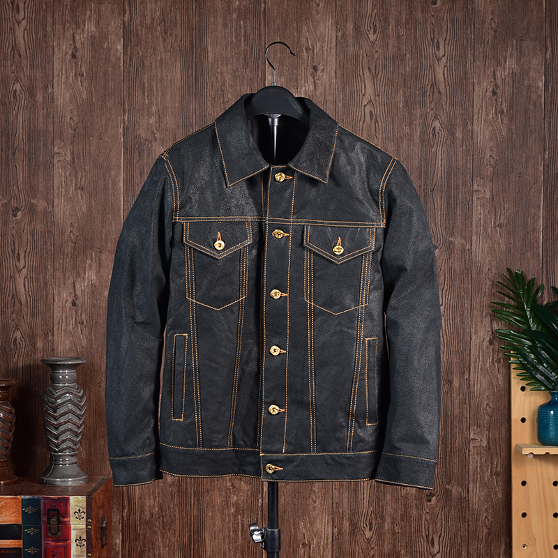 重磅特价福利款 磨砂猪皮经典507真皮皮衣夹克外套捡漏修身