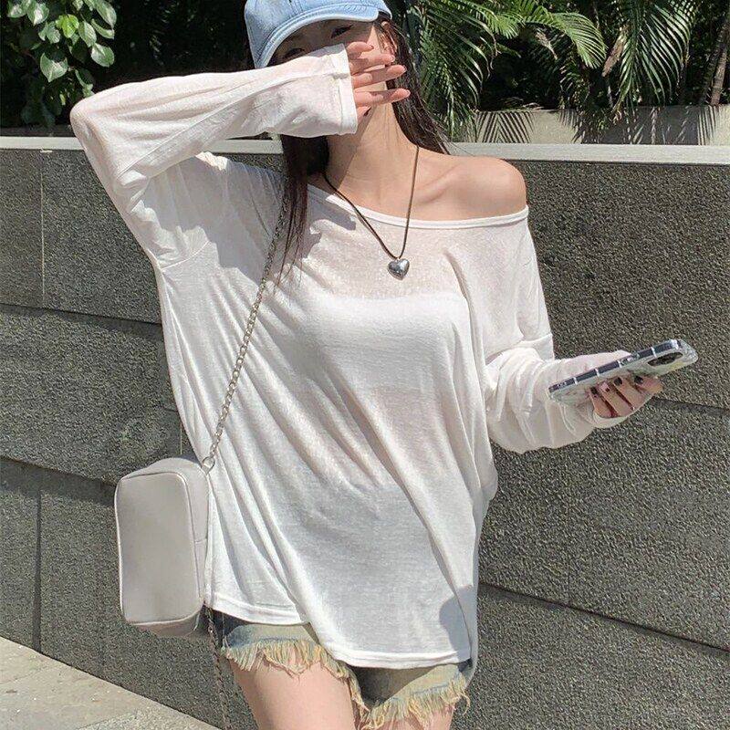 罩衫纱2026宽松夏季防晒衣薄款微透服空调网新款套头雪纺衫