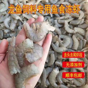 龙鱼饲料冻虾鱼食专用虾段虾仁喂鱼冻食冷冻去头尾虾泥鳅段冻河虾