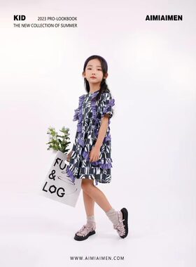 夏季女童短袖娃娃连衣裙