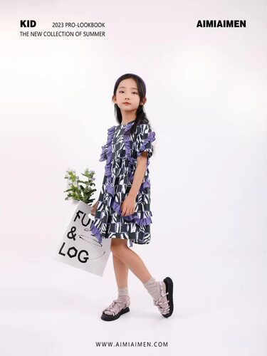 夏季女童短袖娃娃连衣裙