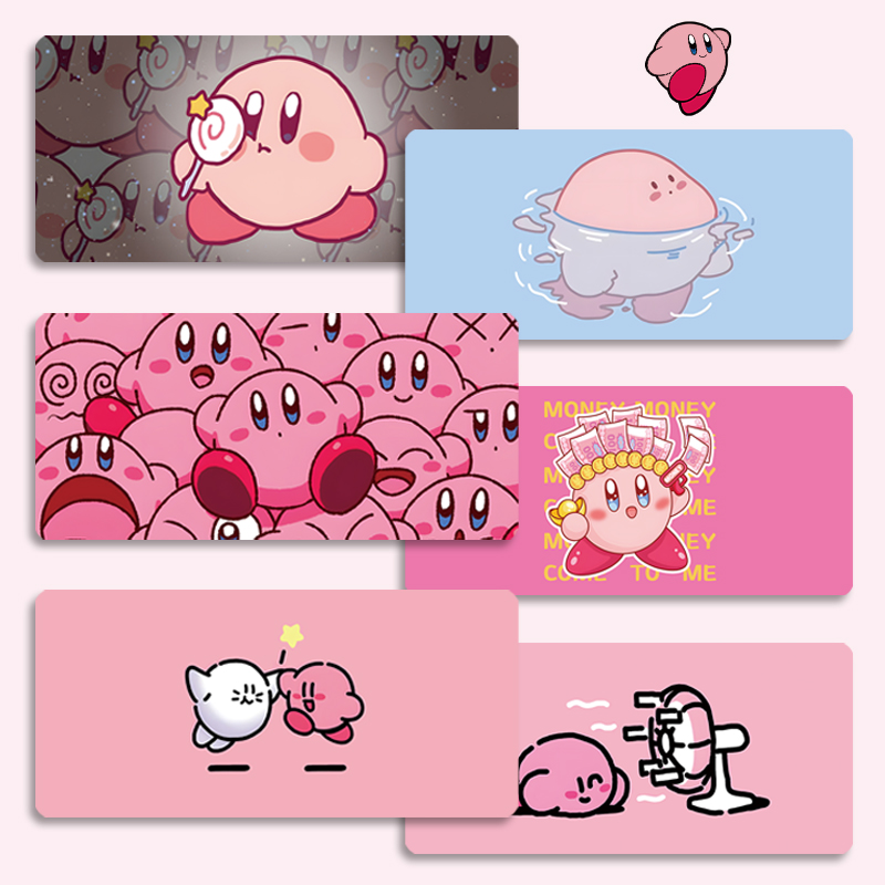 星之卡比鼠标垫超大号小号ins风桌垫卡通可爱键盘垫女动漫滑鼠垫