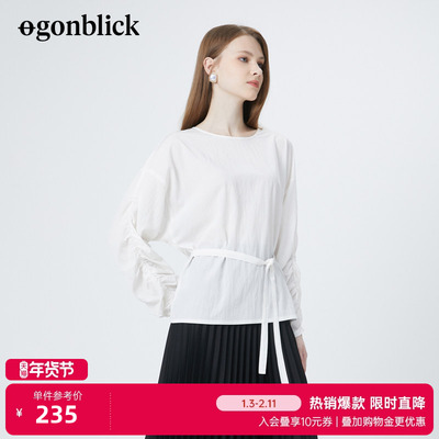 北欧时刻气质通勤风纯白衬衫